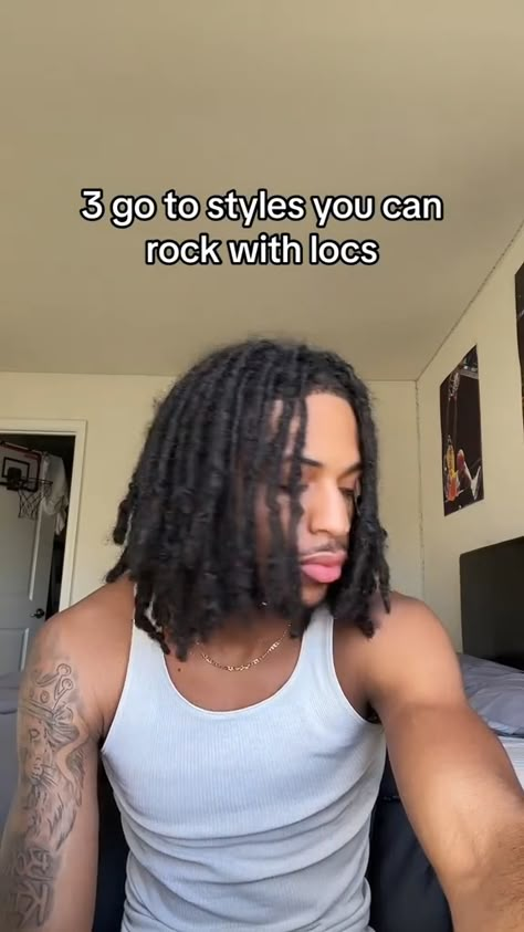 Get ready for a loc transformation! 🌟 With 102 locs and plans to add more, discover unique styles and dread transformations. Follow the journey and get inspired. #DreadStyles #FYP #Viral Dreads Outfit Style Men, Medium Starter Locs Men, Hairstyles Dreads Men, Loc Length Chart, Easy Loc Styles For Men, Beginner Dreads For Men, Instant Dread Locks, Hair Down Loc Styles, Skytop Dreads