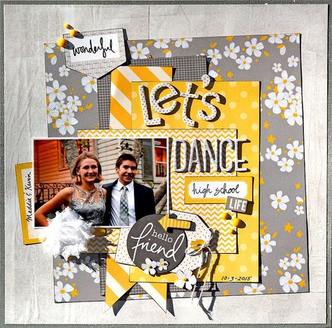 Scrapbook Prom Layouts, Scrapbook Prom, Scrapbooking Dance, Dance Scrapbook, Graduation Book, Girl Kit, Graduation Scrapbook, Scrapbook Embellishments Diy, High School Dance