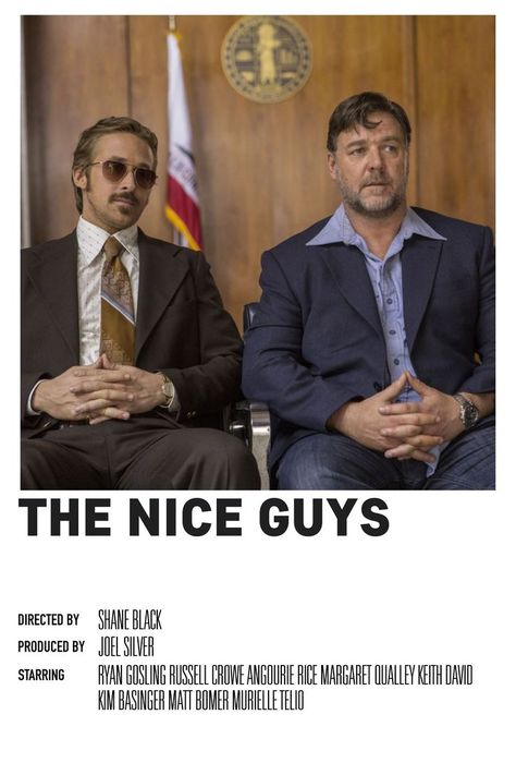 The Night Comes For Us Movie, The Nice Guys Movie Poster, The Nice Guys Poster, The Nice Guys Movie, The Nice Guys, Polaroid Movie Poster, Posters Minimalist, Margaret Qualley, Movie Card