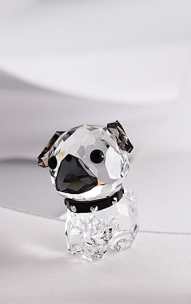 Swarovski Puppy Roxy The Pug Swarovski Crystal Figurines, Pug Art, Crystal Aesthetic, Dark Crystal, Black Pug, The Pug, Magical Jewelry, Crystal Figurines, Black Eyes