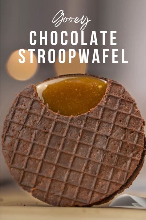 Today's kitchen adventure brings you Chocolate Stroopwafel! It's the best of both worlds: cocoa cookie and gooey caramel. Make the dough, bake it in a waffle cone maker, and fill with homemade caramel! Cocoa Cookie ✅ Gooey Caramel ✅ Pure Joy ✅ Find the full recipe and pro tips at Whipped. #ChocolateStroopwafel #CookieRecipe #Caramel #WhippedFood Stroopwafel Recipe, Dutch Waffles, Dutch Desserts, Lace Cookies Recipe, Double Chocolate Cheesecake, Waffle Cone Maker, Dutch Cookies, Chewy Molasses Cookies, Caramel Treats