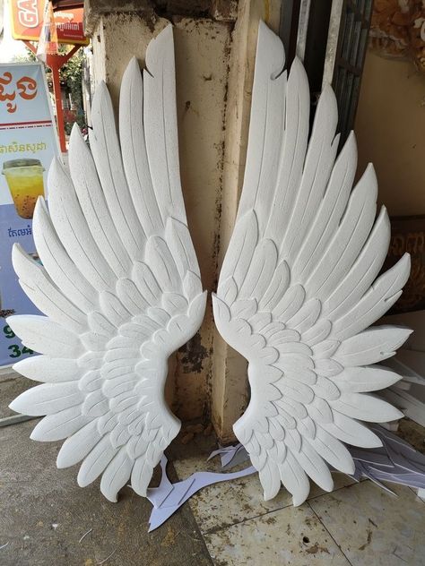 Thermacol Art And Craft, Thermocol Craft Diy, Thermocol Craft, Accessories Living Room, Styrofoam Art, Diy Angel Wings, Angel Wings Wall Decor, Easy Diy Home Decor, Diy Wings