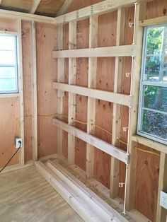 Shed Shelving Ideas, Cheap Shed, Shed Storage Ideas, Shed Shelving, Shed Makeover, Garage Ceiling, Storage Shed Organization, Shed Interior, Shed Floor