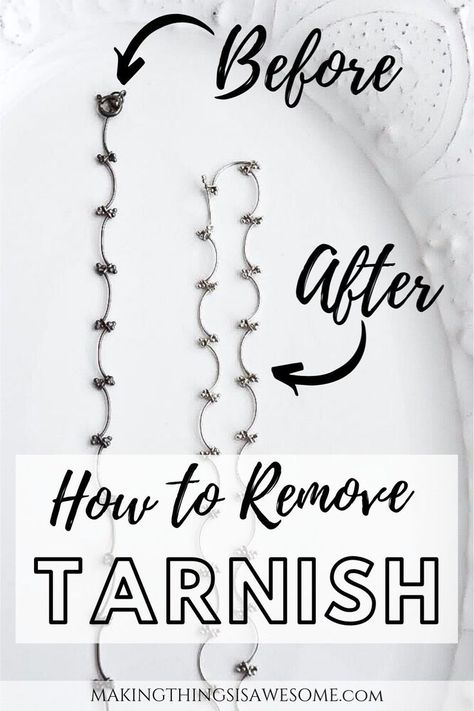 Cleaning Silver Jewelry Remove Tarnish, How To Keep Silver From Tarnishing, Silver Cleaner Diy, Natural Silver Cleaner, Clean Tarnished Silver Jewelry, Cleaning Tarnished Silver, Homemade Jewelry Cleaner, Jewelry Cleaner Diy, Tarnished Silver Jewelry