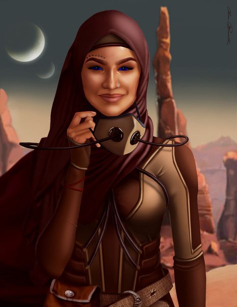 Chani Kynes, Christopher Russell, Dune Series, Dune Frank Herbert, Suit Design, Muslim Dress, Space Opera, The Dunes, Sci Fi Art