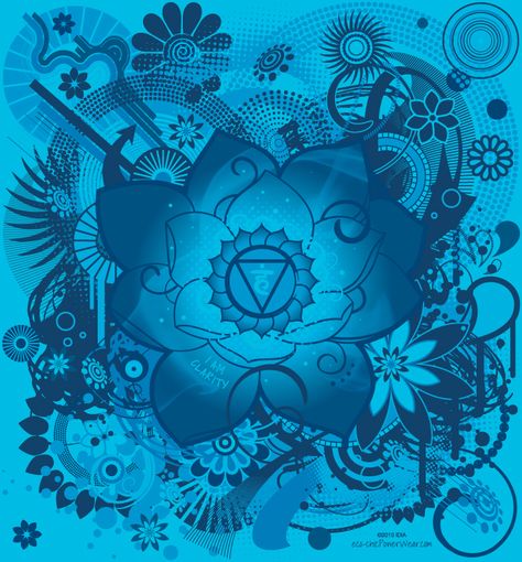 Vishuddha - Thoat Chakra by Saintbirdy on deviantART Art Chakra, Vishuddha Chakra, Chakra Symbols, Chakra Art, Yoga Art, Les Chakras, Bamboo Fiber, Chakra Meditation, Chakra Balancing