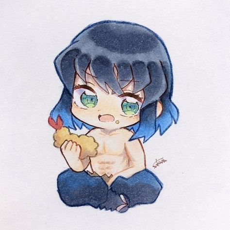 Demon Slayer Inosuke Chibi, Dibujos Anime Chibi, Inosuke Hashibira, Japon Illustration, Demon King Anime, Chibi Characters, Cute Anime Chibi, Kawaii Chibi, Chibi Drawings