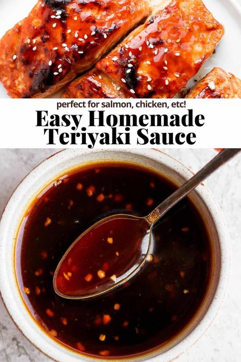 Vegan Teriyaki Sauce, Easy Teriyaki Sauce Recipe, Vegan Teriyaki, Teriyaki Sauce Recipe, Homemade Teriyaki Sauce, Asiago, Teriyaki Sauce, Homemade Sauce, Alfredo Sauce