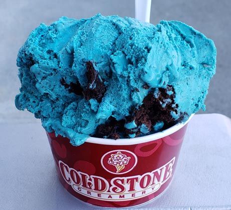 Cold Stone Ice Cream, Blue Velvet Cake, Blue Velvet Cakes, Scoop Ice Cream, Cold Stone Creamery, Cold Stone, Cake Ice Cream, Delicious Brownies, Dairy Queen