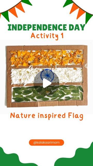 Independence Day Nature Inspired Flag Craft Tricolour Craft, Creative India, Ashoka Chakra, Independence Day Activities, Flag Crafts, Indian Independence, Indian Independence Day, Playbased Learning, Preschool Projects