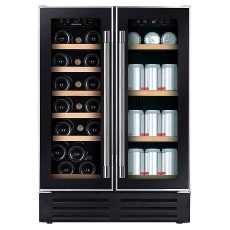 Hoover HWCB60DUK 60cm Freestanding Under Counter Wine Cooler – BLACK Integrated Wine Cooler, Best Wine Coolers, Drinks Fridge, Built In Wine Cooler, Fridge Cooler, Black Appliances, Different Wines, Wine Coolers, Wine Case