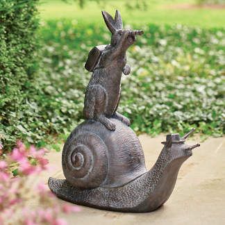 Well Traveled Garden Statue Garden Animal Statues, Lawn Ornaments, Grandin Road, Healthy Garden, Garden Statue, Animal Statues, Outdoor Lawn, Outdoor Statues, Whimsical Garden