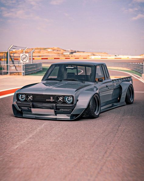 Mazda Truck, Drift Truck, Datsun Pickup, Slammed Cars, Datsun Car, Muscle Truck, Hot Wheels Garage, Lowrider Trucks, Nissan Trucks