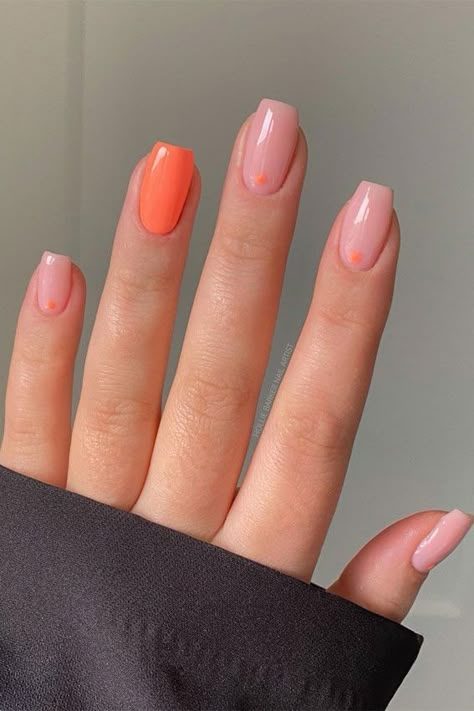 orange nails, orange nail art design, summer nail art designs, colorful nail colors, bright nail colors, summer nail art designs 2022, orange nail colors, nail art designs 2022