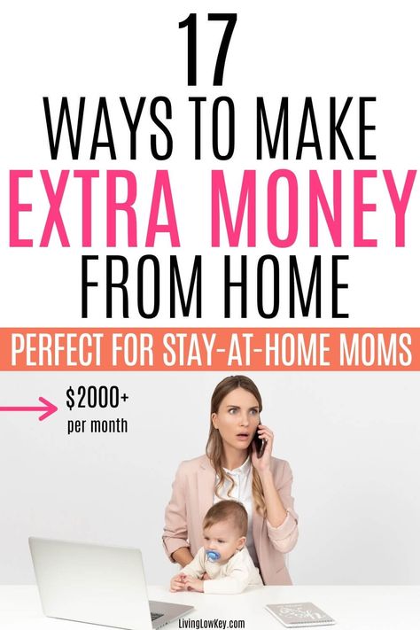 Are you looking for easy ways to make money from home as a stay-at-home mom? If so, I was in the same position. These side hustles allow you to make money from home while hanging out with your kids. You must take advantage of these side hustle ideas. #sidehustleideas #waystomakemoneyfromhome #makemoneyfromhome Side Hustle Ideas For Stay At Home Moms, Make Money As A Stay At Home Mom, Mom Jobs From Home, Stay At Home Mom Side Hustle, Make At Home, Diy Side Hustle Ideas At Home, Mom Side Hustle, Jobs Ideas, Side Hustle Ideas At Home