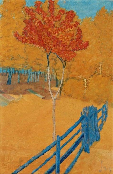 John Sten (Swedish, 1879-1922) - Höstlandskap (Autumn Landscape), 1906 Art Mini Toile, Art Zine, Canvas Art Projects, Francis Bacon, Easy Canvas Painting, Textured Canvas Art, Simple Acrylic Paintings, Daily Painting, Autumn Painting