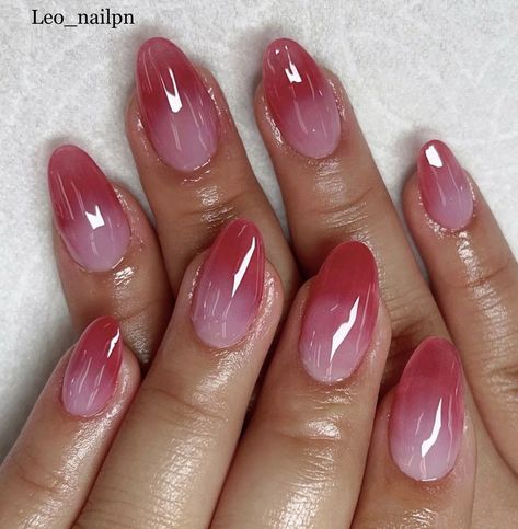 Berry Ombre Nails, Two Color Ombre Nails, Pink Burgundy Nails, Ombre Maroon Nails, Burgundy Pink Nails, Maroon Ombre Nails, Red And Pink Ombre Nails, Burgundy Ombre Nails, Nails Design Ombre