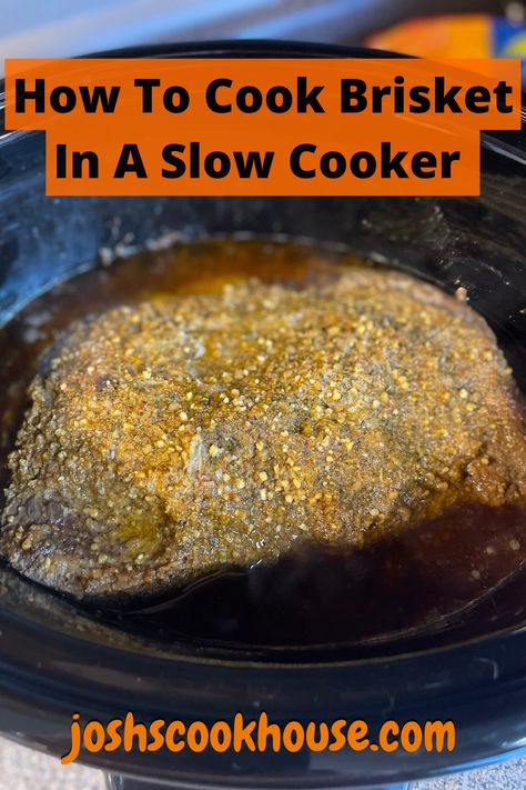 Cooking A Brisket In The Crockpot, Brisket Point Recipe Slow Cooker, How To Cook Brisket Point, Pulled Brisket Crock Pot, Frozen Brisket Crock Pot, Ways To Cook Brisket, How To Cook A Brisket In A Roaster, Flat Brisket Recipes Slow Cooker, Slow Cooker Brisket Recipes Crock Pots