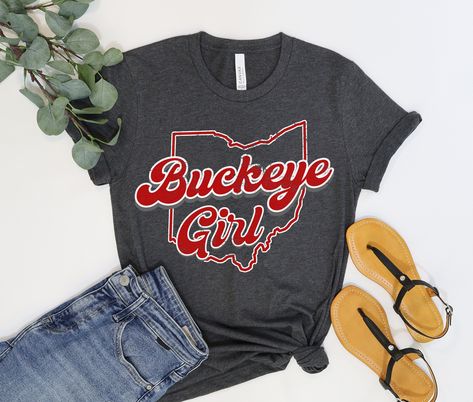 Ohio Buckeye State Shirt, Ohio Girl Tshirt Puff Shirt, Ohio Girls, Ohio Buckeyes, Fitted Shirts, Ohio State Buckeyes, Lifestyle Clothing, Life Design, Look Plus, Ohio State