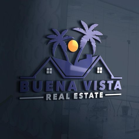 Realtor Logo Design | Real Estate Logo | Palm Tree Design | Realty Logo Design | House Design | Beach Logo | Real Estate Business | Home House Design Beach, Realty Logo Design, Logo Design Real Estate, Realtor Logo Design, Estate Logo Design, Construction Logo Design, Realtor Branding, Palm Tree Design, House Logo Design