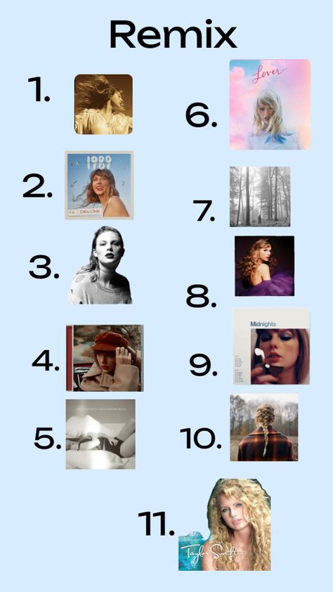 #taylor #swift #album #rankings #remix Taylor Swift Album, Taylor Swift, Swift, 10 Things