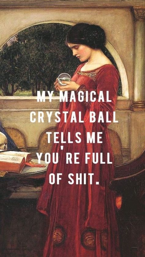 Witch Lockscreen, Magical Crystal, Classical Art Memes, History Humor, Art Memes, Classical Art, Funny Art, Phone Wallpapers, Crystal Ball