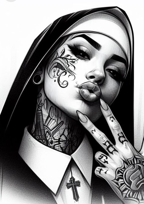 Stickers On Instagram, Chicanas Tattoo, Chicano Tattoos Sleeve, Catrina Tattoo, Animal Tattoo Ideas, Cool Tattoo Drawings, Gangsta Tattoos, Full Sleeve Tattoo Design, Chicano Style Tattoo