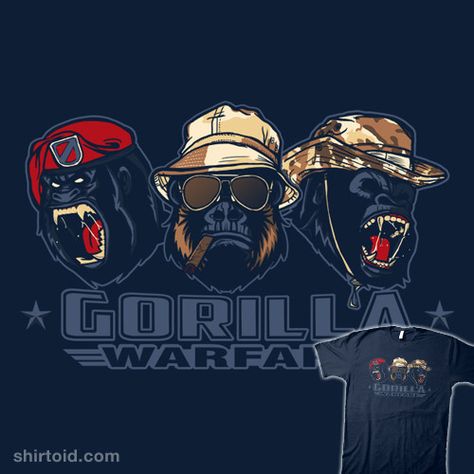 Gorilla Warfare #andreusd #ape #gorilla #military #soldier Gorilla Warfare, Gorilla Logo, Military Soldier, Animal Spirit, Canvas Ideas, Casual Jumpsuit, Logo Ideas, Metal Poster Displate, Spirit Animal