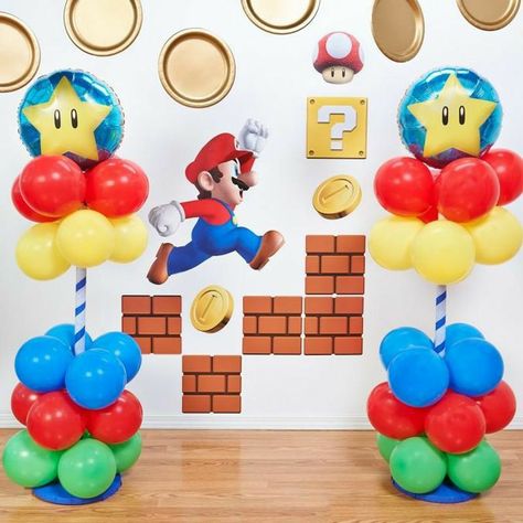 Super Smash Bros Party, Super Mario Bros Birthday Party, Super Mario Bros Party, Peach Mario, Mario Bros Birthday, Mario Bros Party, Super Mario Birthday Party, Mario Birthday Party, Super Mario Birthday