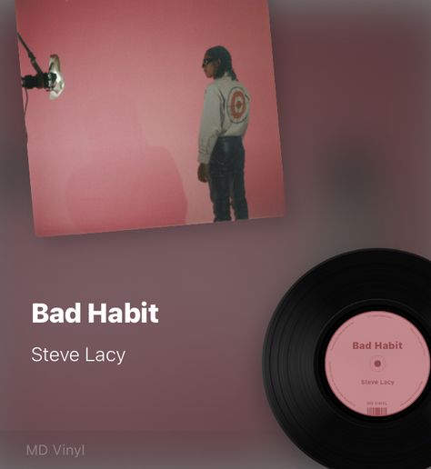 Steve Lacy Vinyl, Banana Shake, Steve Lacy, Bad Habit, Bad Habits, Album Covers, Track, Songs, Vinyl