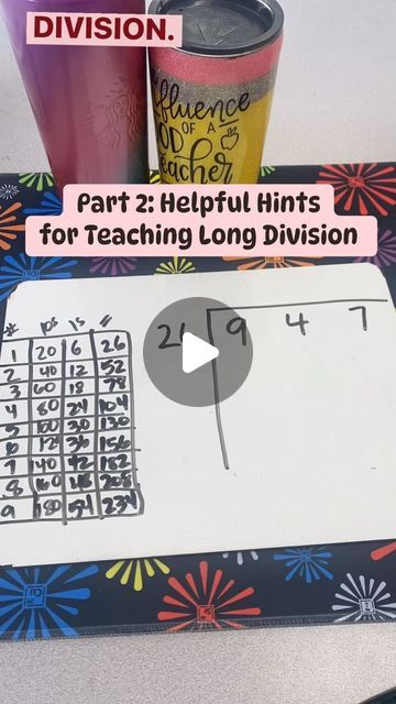 Box Method Division, Teaching Long Division, Math Hacks, Math Board, Math Boards, Long Division, Physically Fit, Place Value, Math Tricks