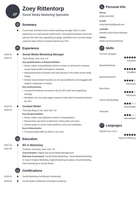 Social Media Resume, Resume Examples Skills, Social Media Manager Resume, Manager Resume Examples, Career Building, Social Media Coordinator, Marketing Resume, Resume Objective Examples, Job Tips