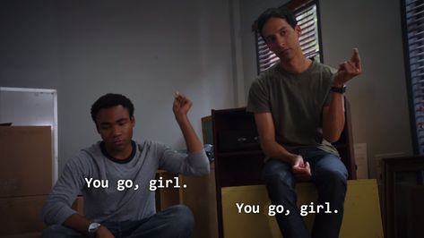 Troy And Abed Quotes, Community Tv Quotes, Community Show Quotes, Community Reaction Pic, Abed Nadir Quotes, Community Abed And Troy, Community Quotes Tv Show, Community Tv Show Aesthetic, Community Tv Show Memes