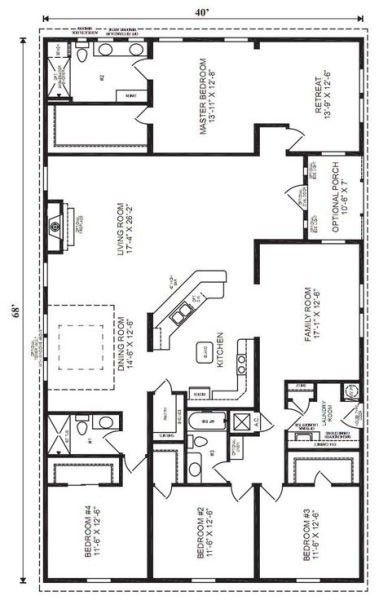 Metal Building Homes Floor Plans 4 Bedroom, Modular Home Layout, Shop House Plans 4 Bedroom, 4 Bedroom Open Floor Plan Barndominium, Barnomium House, 5 Bedroom Barndominium Floor Plans Single Story, Four Bedroom Barndominium Plans, Barndominium 4 Bedroom Floor Plans, Barndominium Ideas Floor Plans 4 Bedroom