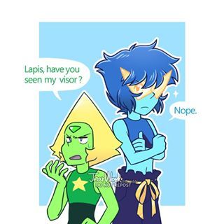 NEW OUTFITS!! 💚✨💙 #suspoliers #lapidot #changeyourmind #peridot #lapislazuli #jearworkart Steven And Garnet, Steven Universe Peridot, Steven Universe Lapidot, Steven Universe Ships, Lapis Lazuli Steven Universe, Lapis And Peridot, Peridot Steven Universe, Steven Universe Memes, Steven Universe Funny