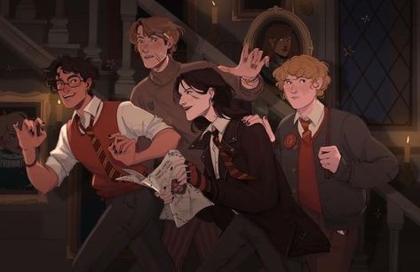 James Remus Sirius, Remus Sirius And James, James And Sirius Friendship, The Prank Marauders Fanart, Marauders Bracelet, Marauders Wallpaper Laptop, Marauders Halloween, Atyd Marauders, Peter Pettigrew Fan Art