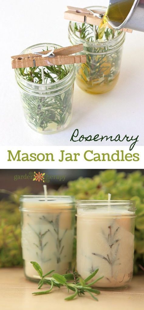 Diy Herb Candles, Candle Diy Projects, Candle Diy Mason Jar, Herbal Candles, Herb Candles, Candles Diy, Diy Jar Crafts, Mason Jar Crafts Diy, Jar Candles