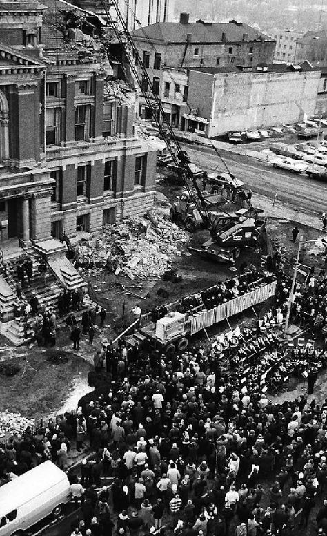 Out with the old! Tearing down the Madison County Court House. Anderson,Indiana. circa 1972 Anderson Indiana, Madison County, Home Again, The Madison, Tear Down, Heartland, Best Memories, Small Town, Small Towns