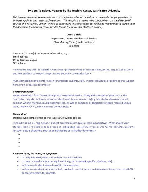 Syllabus Design, Word Wall Template, Syllabus Template, Table Of Contents Template, Rubric Template, Class Meetings, Course Syllabus, American University, Receipt Template