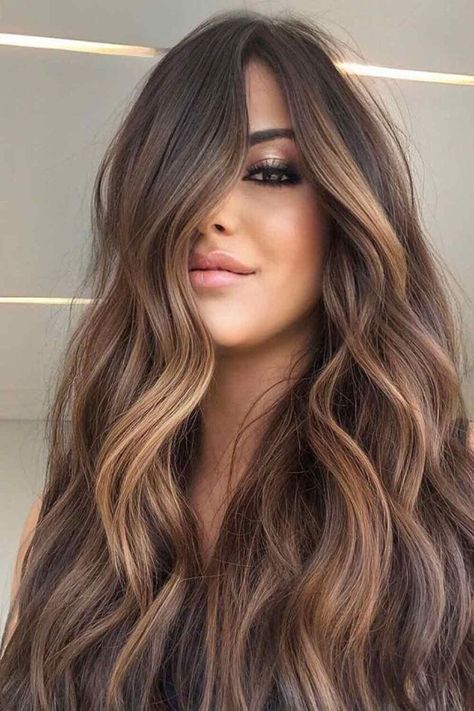 Balayage Straight Hair, Balayage Long Hair, Hair Color Options, Brown Hair Inspo, Brunette Hair With Highlights, Balayage Hair Dark, Vlasové Trendy, Brunette Balayage Hair, Long Hair Color