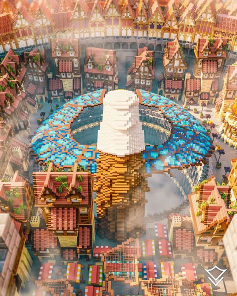 One of our most ambitious Minecraft builds to date. This map required 1000+ hours of construction! 👉 Scroll to view the intricate details ✨ ⬇️ You can now download it from the Varuna Store! —— Stay connected: @varunallc —— Map created by: Varuna Studios —— © All rights reserved by VarunaLLC. —— #design #digital #minecraft #architecture #creativemode #minecraftaddition #minecraftbuild #minecraftcity #minecraftcastle #minecraftdesign #minecrafters #minecrafthouses #minecraftkingdom #minecraf... Minecraft Stores, Minecraft Kingdom, Minecraft Download, Minecraft Ps4, Minecraft Castle, Minecraft Pocket Edition, Minecraft City, Minecraft Memes, Minecraft Pe