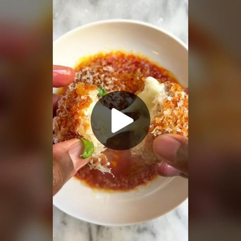 TikTok · Rey | kingcooks Chicken Balls Recipe, Chicken Parm Meatballs, Ground Chicken Meatballs, Food Substitutes, Food Substitutions Healthy, Chicken Parmesan Meatballs, Entertaining Dinner, Insta Reels, Instagram Recipes