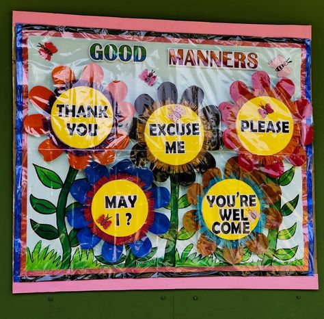 Good manners Manners Bulletin Board Ideas, Golden Words Chart For Preschool, Good Manners Chart For Classroom, Good Manners Chart, Manners Chart, Birthday Board Classroom, Elementary Classroom Themes, Alphabet Tattoo, Preschool Sight Words