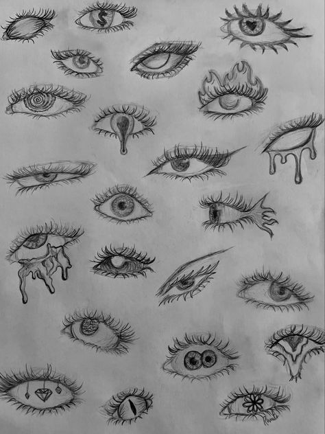 eye drawings 
creative eye drawings
indie drawings 
creepy eyes 
eyeballs 
two irises 
collage of eyes
indie aesthetic 
indie
cold eyes
creepy 
fish eye
symbols in eye
sketches
drawings
shading
shadows
eyelashes
fierce eyes 
watery eyes 
cool eyes
happy eyes 
drawing Ommetaphobia Art, Droopy Eyes Drawing Trippy, Eye Drawings Trippy, Grunge Eye Drawing, Grunge Eyes Drawing, Eyes Drawing Trippy, Cool Sketches Trippy, Eye Sketch Aesthetic, Abstract Eye Drawing