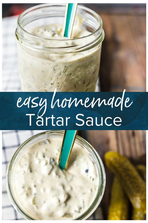 Homemade Tartar Sauce tastes so much fresher than store-bought, and learning how to make Tartar Sauce at home is simple. This easy Tartar Sauce Recipe just requires a few ingredients and some mixing. It's the perfect sauce for fish and seafood recipes, like these tasty Crab Cakes.