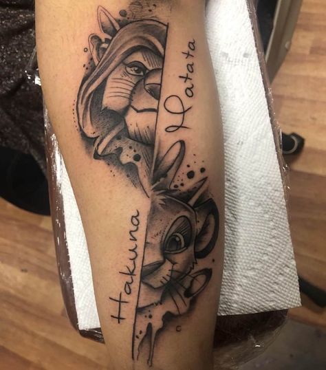 Mufasa Tattoo, Lion King Tattoo Ideas, King Tattoo Ideas, Tattoo Lion King, Journey Tattoo, Disney Inspired Tattoos, Andys Room, Underarm Tattoo, Skull Tattoo Flowers