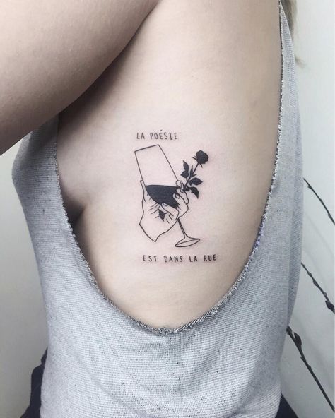 11 Wine Tattoos That'll Make You Wind Down With a Glass Wine Tattoos, Tattoo Phrases, Wine Glass Tattoo, Wine Tattoo, Tato Minimal, Disney Tattoo, Geniale Tattoos, Tattoos Art, E Tattoo