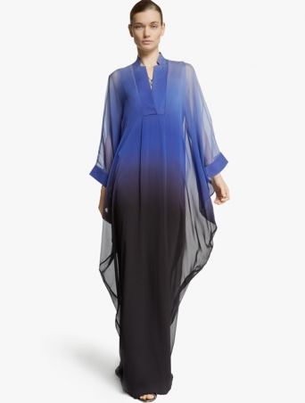 Chiffon Kaftan, Halston Dress, Caftan Dress, Halston Heritage, Abayas Fashion, African Fashion Dresses, Print Chiffon, Kebaya, Hijab Fashion