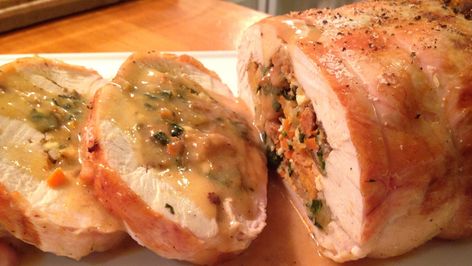 Chicken Ballotine Recipe, Chicken Ballotine, Historic Recipes, Jacque Pepin, Food Appetizers, Party Food Appetizers, In Depth, Turkey Recipes, Party Food