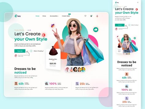 E Commerce Landing Page, Hero Image Design, Flat Design Website, Hero Section, E Commerce Website Design, Web Ideas, Landing Page Inspiration, Web Trends, Good Advertisements